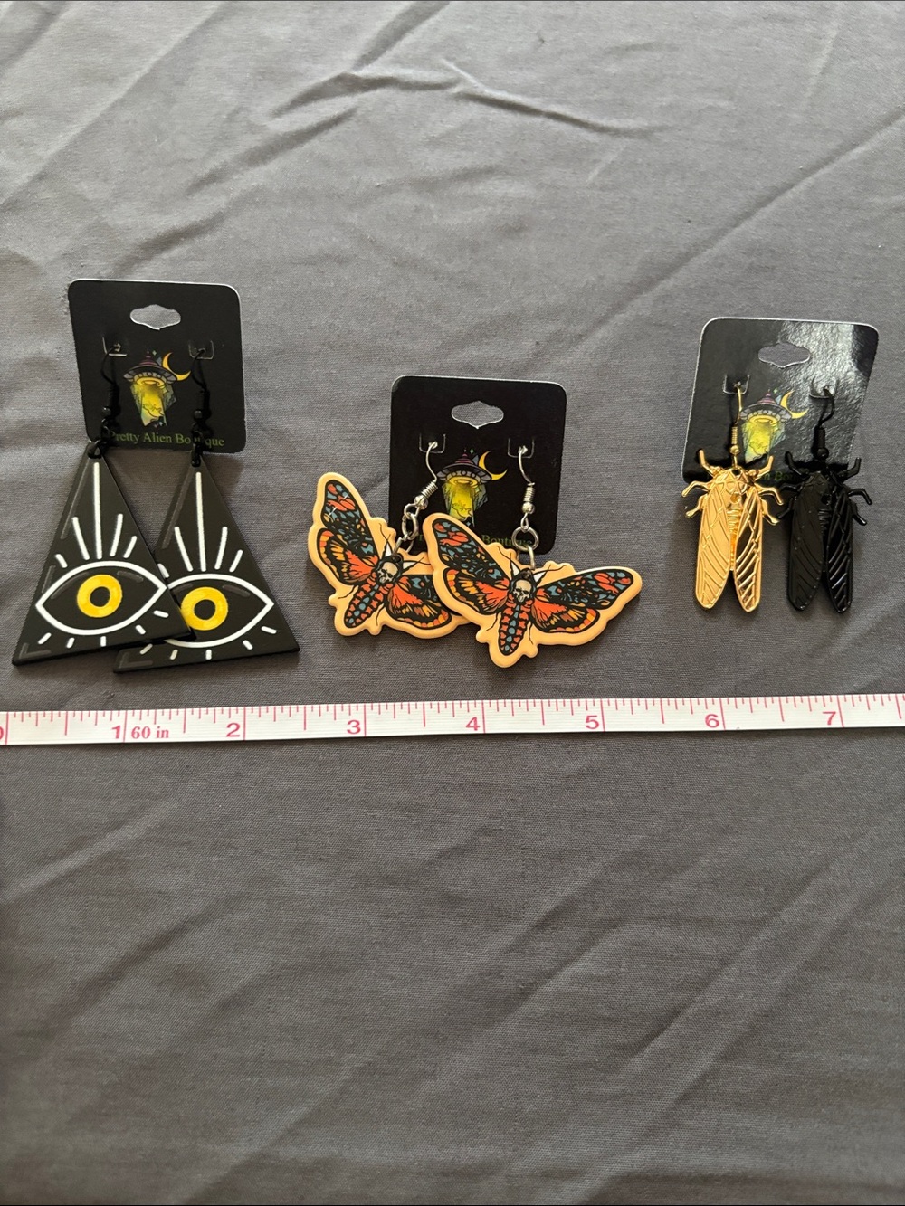 3 pairs of Halloween earrings
